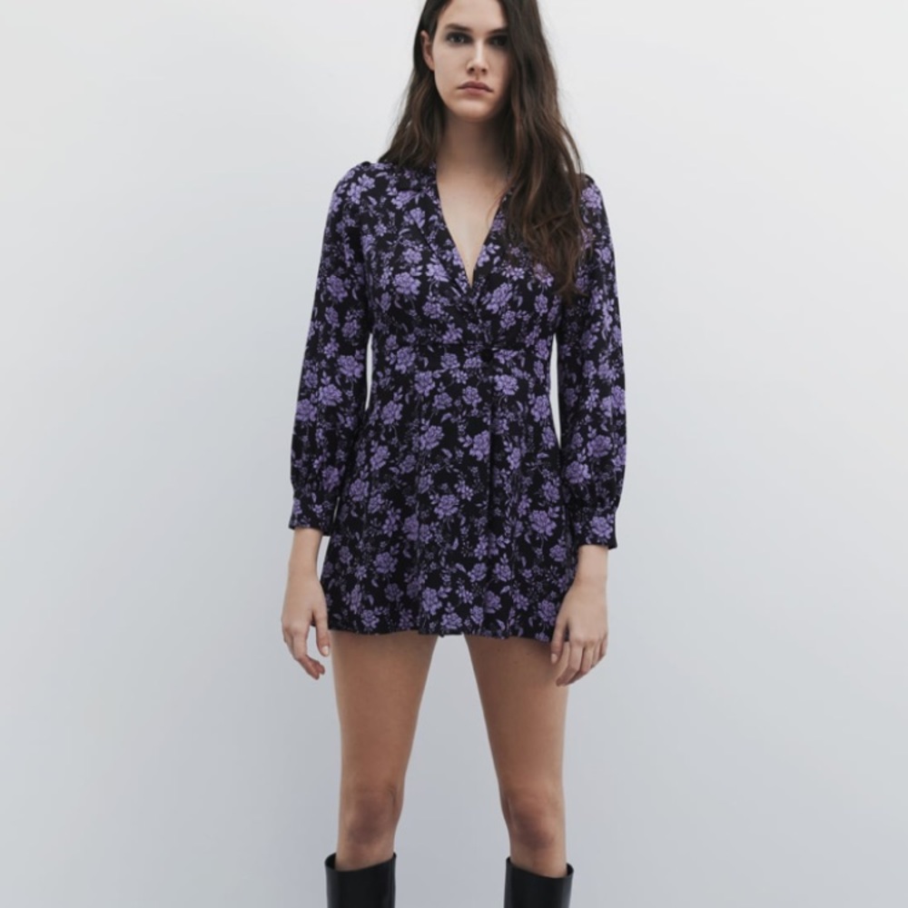 Printed jumpsuit blazer